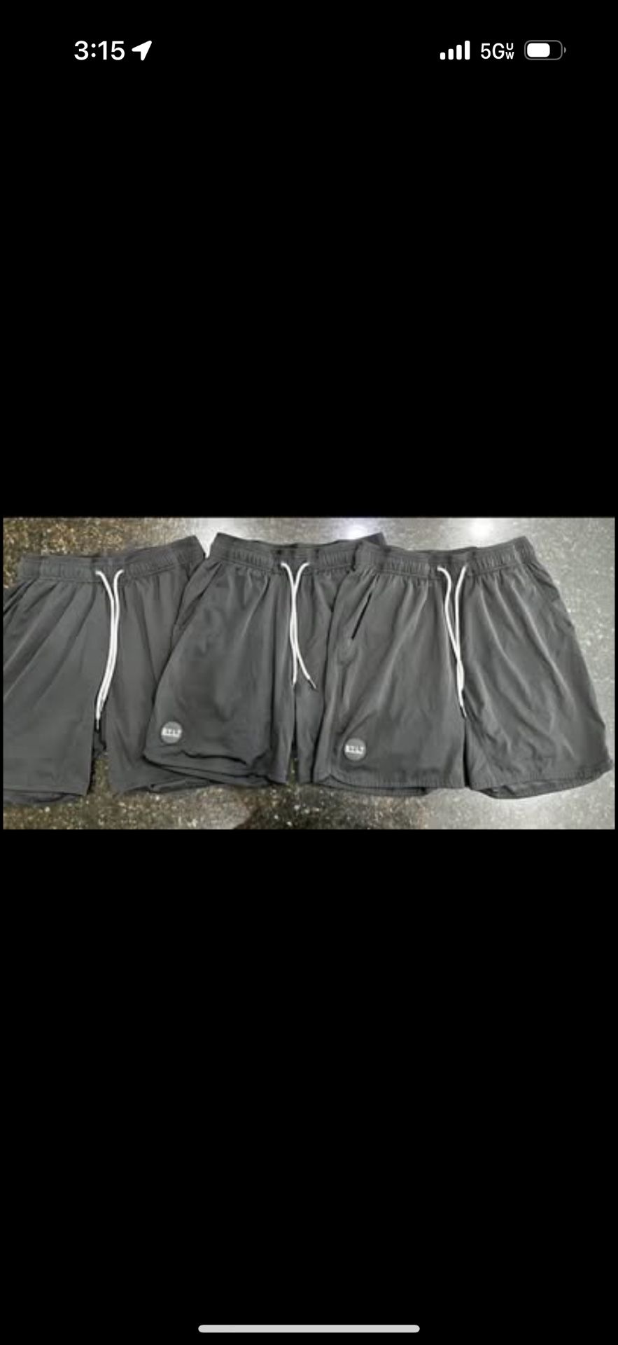 BYLT Men’s Training Shorts – Black – Like New