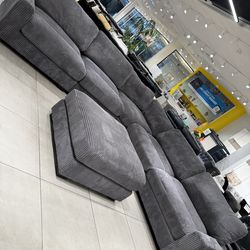 Long “L” Shape Sectional with Ottoman 🔥🔥🔥