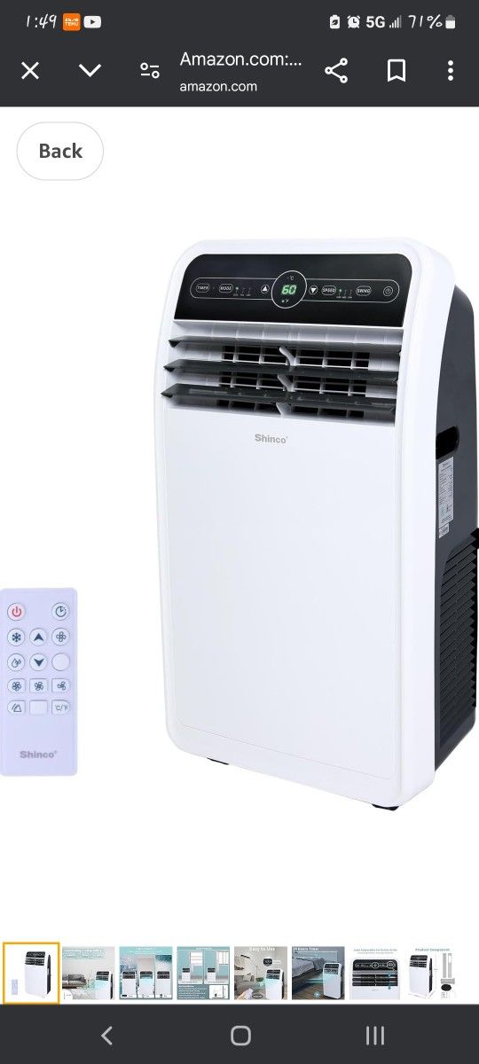 Edendirect
10,000 BTU (6,400 BTU DOE) Portable Air Conditioner