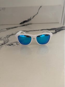 Oakley Frogskins White/Blue Sunglasses