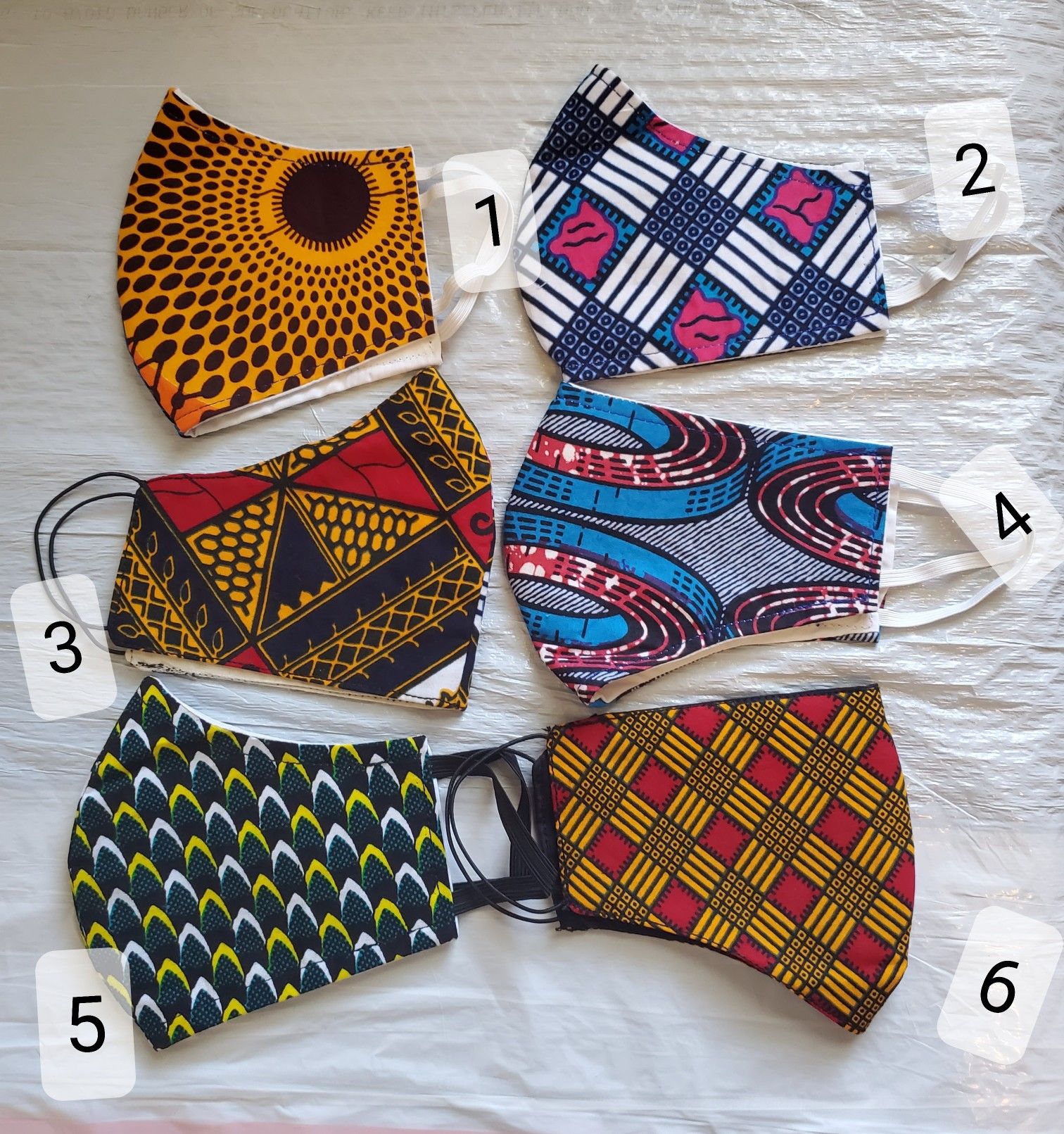 Unisex high quality African print face masks