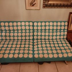 Blue And Cream Modern Nautical Futon 