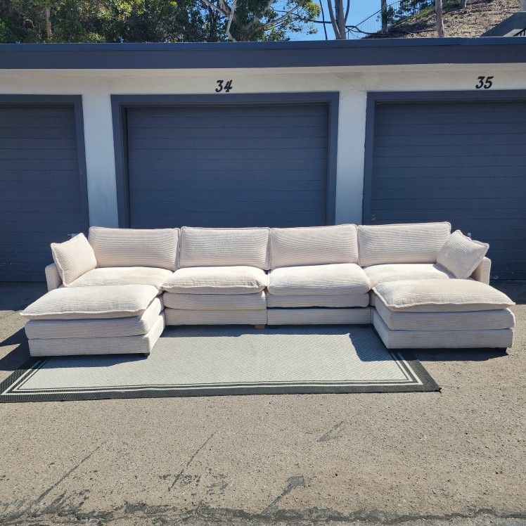 Beige Sectional Couch 