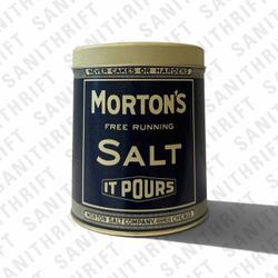 Vintage Bristol Ware Morton's Salt Metal Tin
