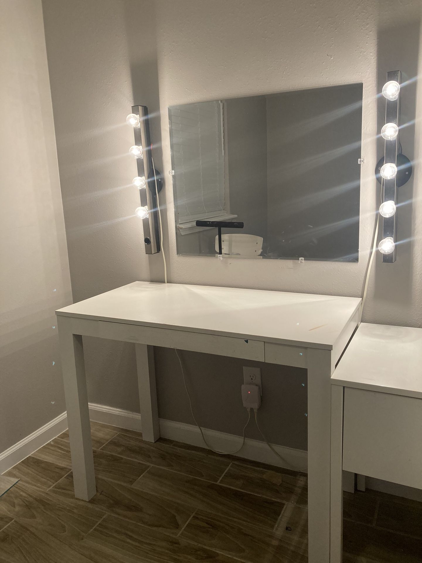 White Desk Vanity 