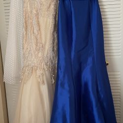 Royal Blue Prom Dress Worn Once Fits Like A 2/3