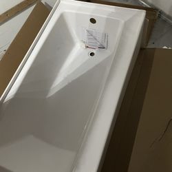 Delta Classic 500 60 in. x 32 in. Alcove Deep Soaking Bathtub with Right Drain in High Gloss White 