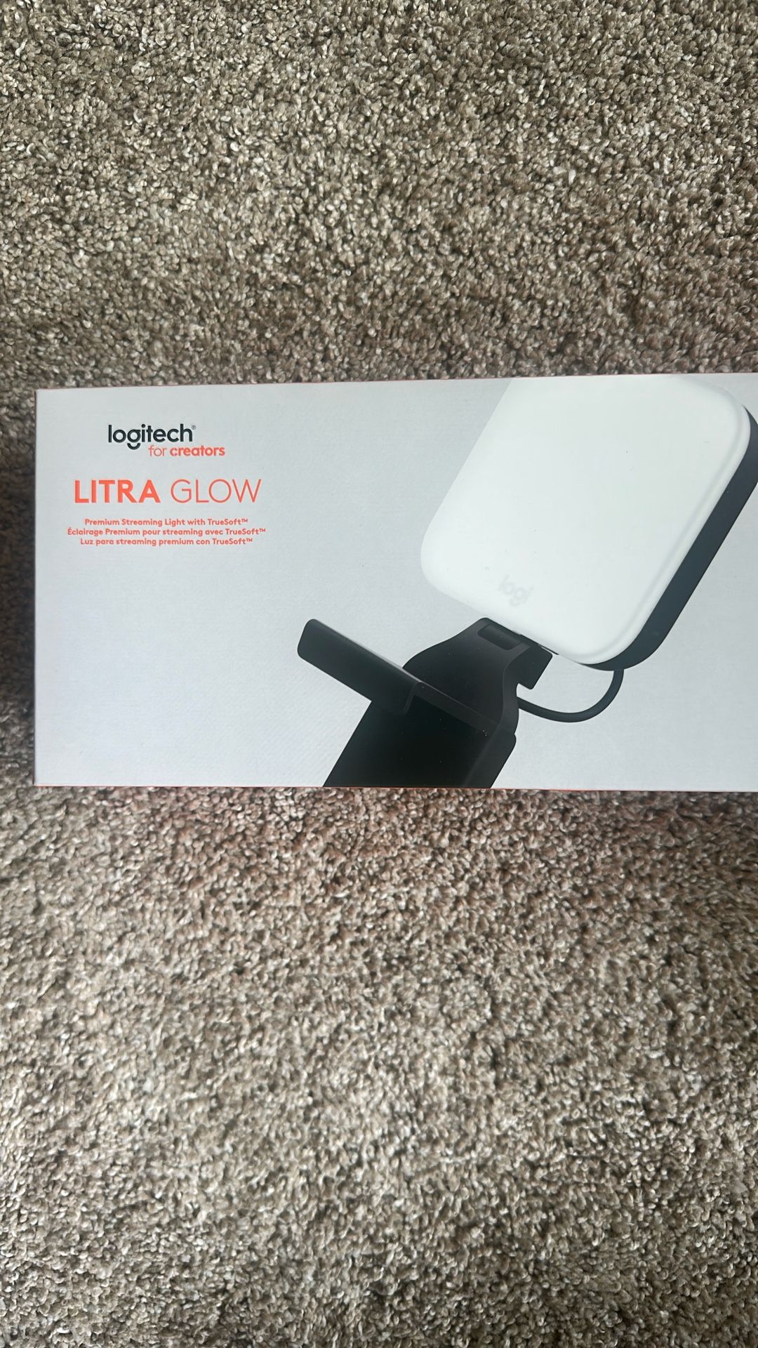 Logitech for Creators Litra Glow Premium LED Streaming Light with TrueSoft, adjustable monitor mount, brightness & color temp settings, desktop app co