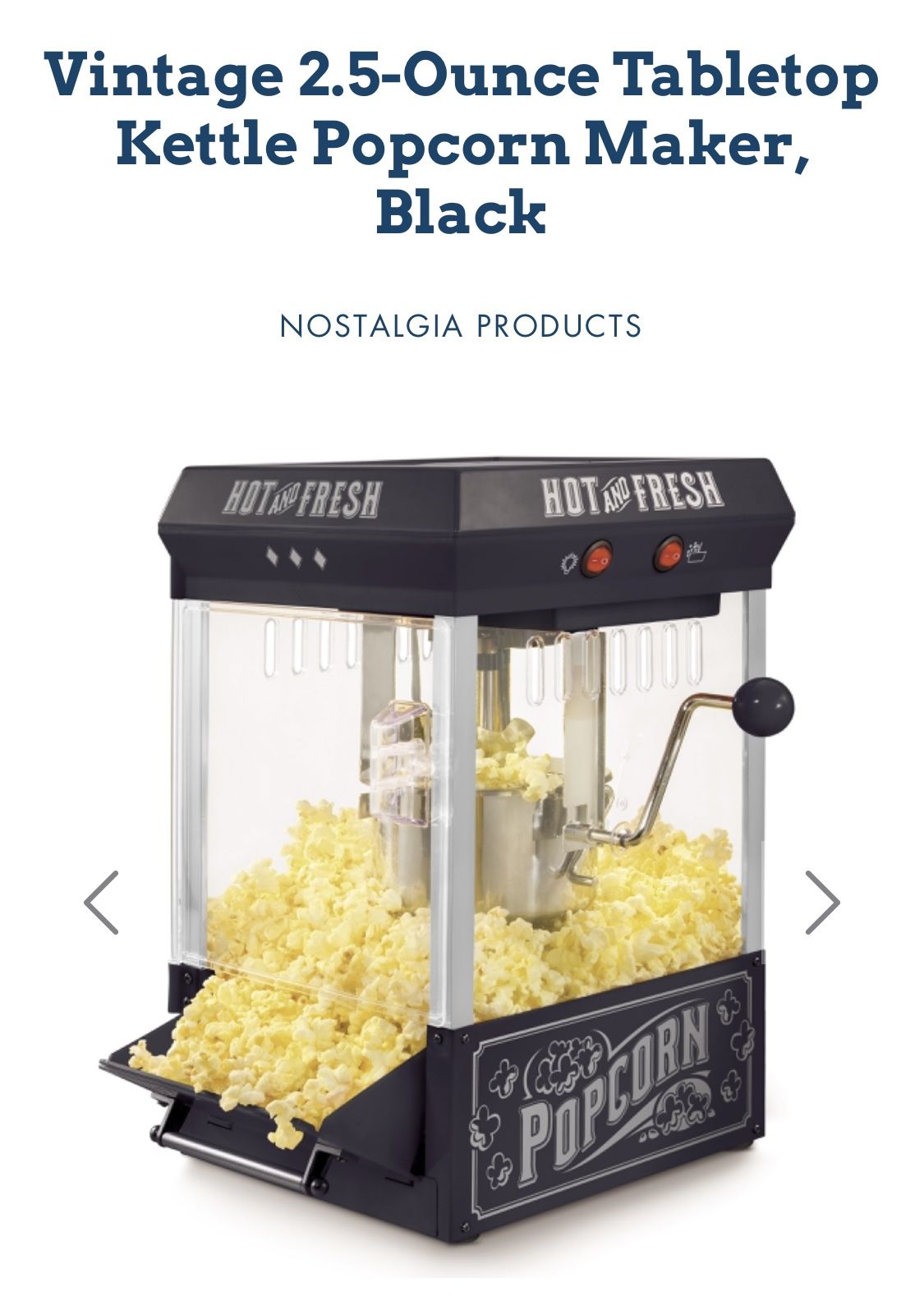Table top popcorn machine BRAND NEW