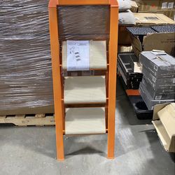 New 3 Step Ladder, Folding Step Stool with Wide Anti-Slip Pedal, Safety Household Ladder