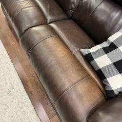 Reclining Leather Couch 