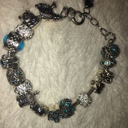 Light Blue Pandora Bracelet 