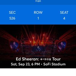 Official Ed Sheeran Tickets  SoFi Stadium From Ticketmaster 