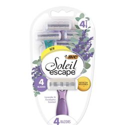 2X - BIC Soleil Escape 4-Blade Women's Disposable Razors 