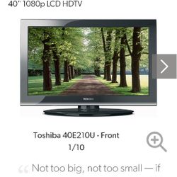 Toshiba 40 Inch Screen E210U40" 1080p LCD HDTV

