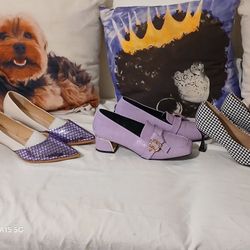 Size 9 Cute Kitten Heel Shoes (New)