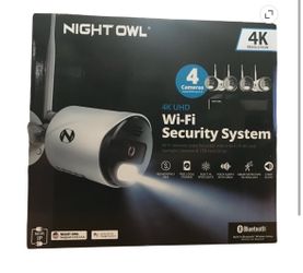 Night Owl CL-BT8WN-14L Wi-Fi Bluetooth NVR with (4) AC Powered Wi-Fi IP 4K Spotlight Cameras