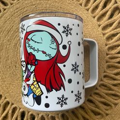 12oz NBC Jack & Sally stainless steel mug