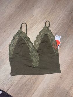Green medium cider lace tank top