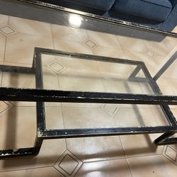 Black Glass Coffee Table 