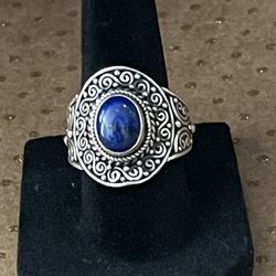 Gorgeous Cobalt Blue Sterling Silver Ring