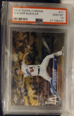 2018 Topps Chrome Walker Buehler RC PSA 10
