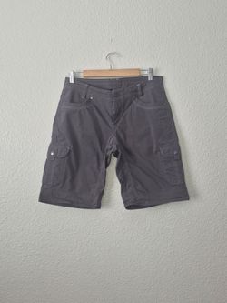 Kuhl Splash Hiking Cargo Shorts Cotton Nylon Stretch UPF50 QuickDry Gray 10 NWOT