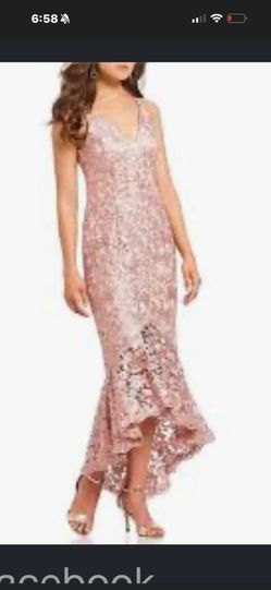 Pale pink lace dress by Xscape. Size 6. Like new
