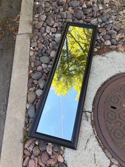 Black Framed Rectangular Wall Mirror