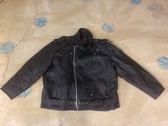 Daniel Smart Leather Biker Jacket 2XL
