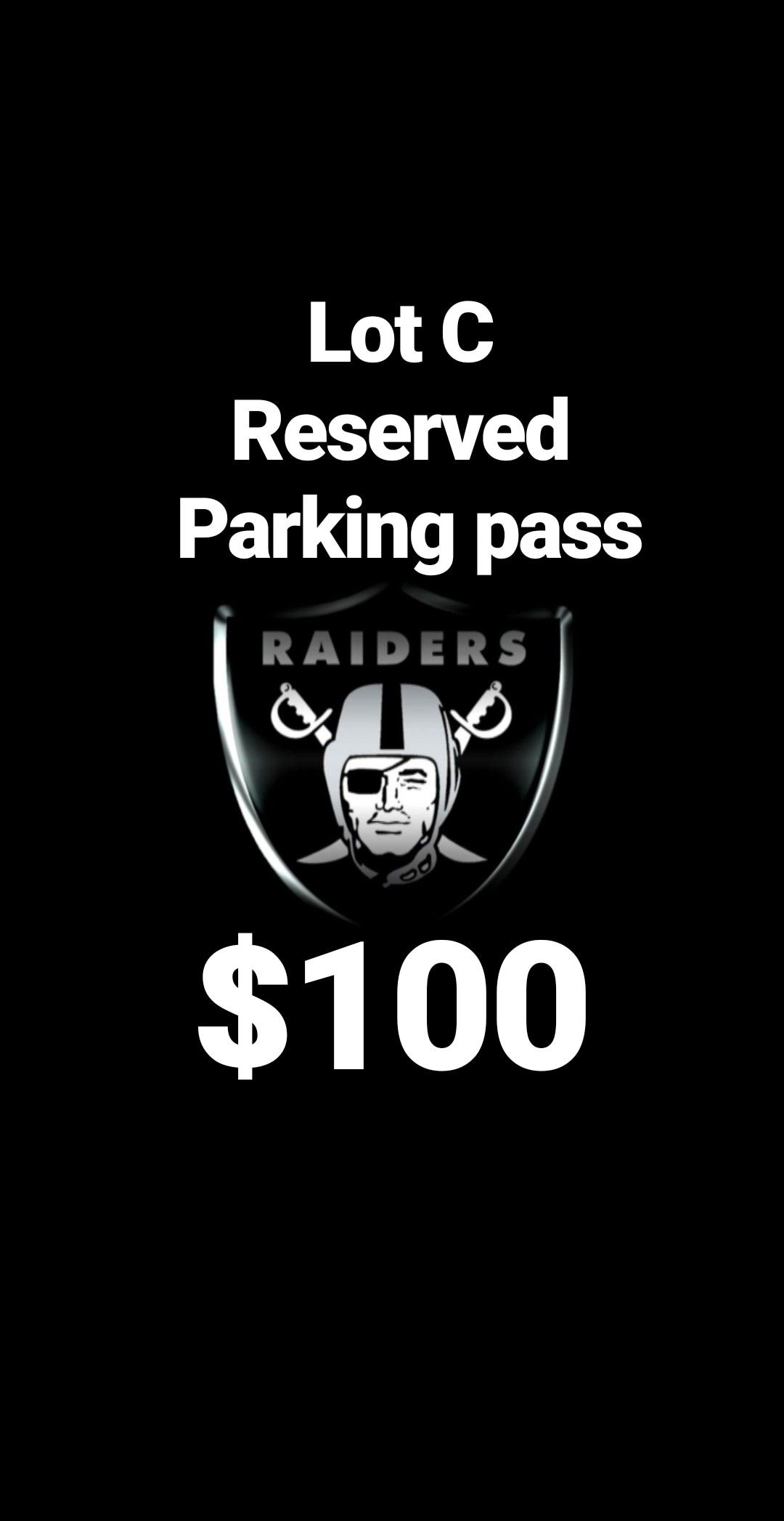Raiders parking pass