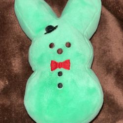 Green Peep With Black Hat And Red Bow 