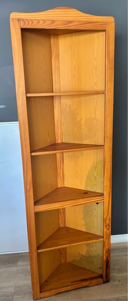 All wood tall storage