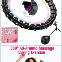 🔵 Brand New Weighted Hula Hoop – 32 Detachable Parts, Fits 65-Inch Plus Size