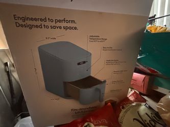 bella 4qt Slim Air Fryer Slate