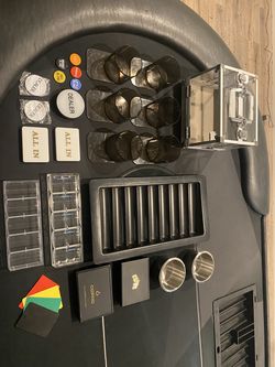Professional Poker Table + Accessories Bundle