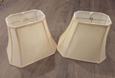 Two 11" Rectangle Cut Corner Lamp Shades