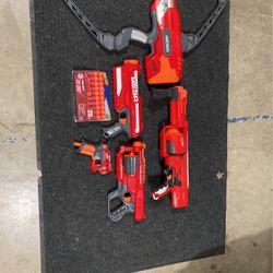 Nerf Gun Lot Mega With 20x Bullets 5 Guns 