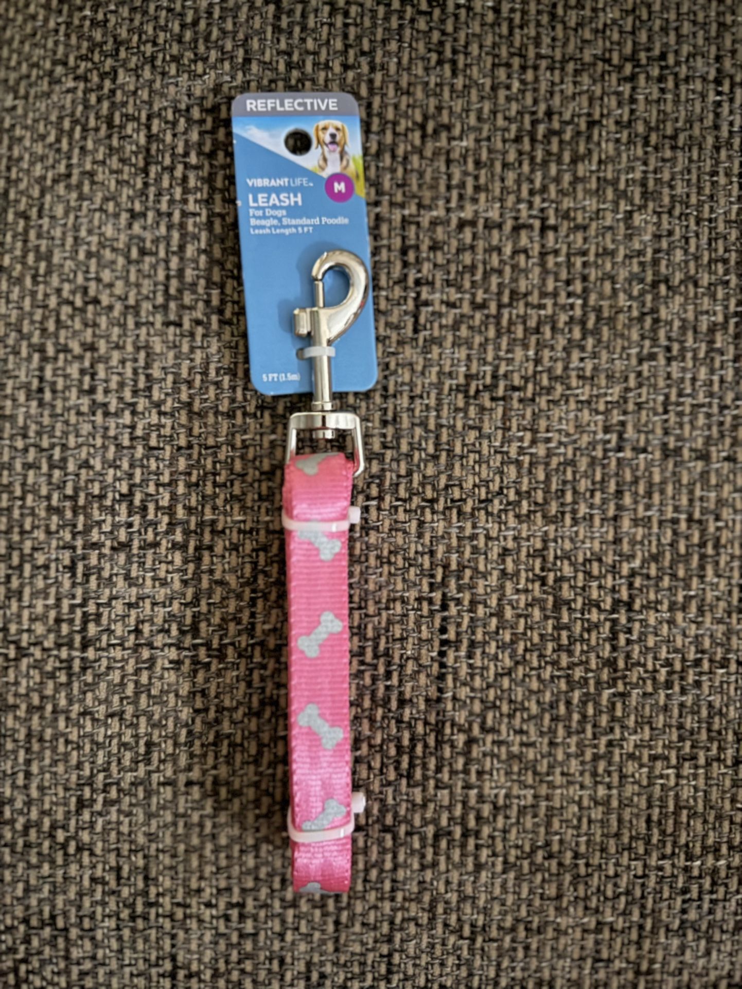Vibrant Life Size Medium Pink Dog Leash