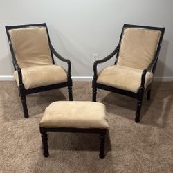 Sitting Area Chairs With Foot Stool