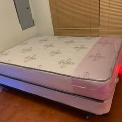 New Full Mattress And Box Spring 2pc Bed Frame  Is Not Included 