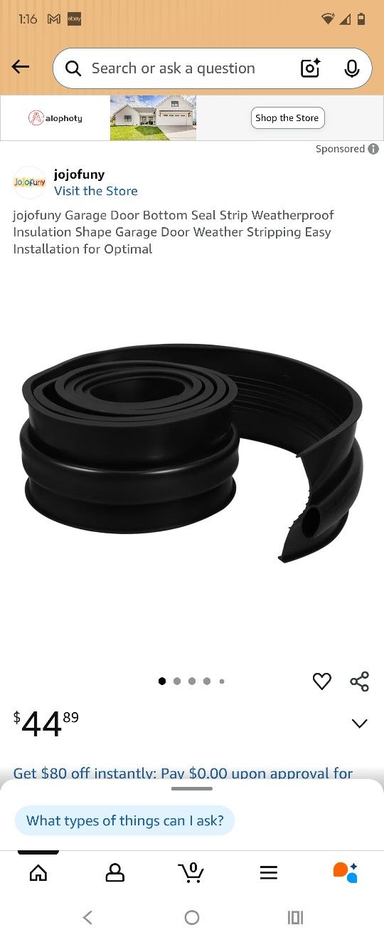 LIFKICH garage door seals bottom rubber weather stripping