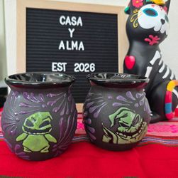 Oogie Boogie Halloween Black Ceramic Mugs with Purple Design