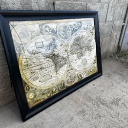 Map Art with Frame