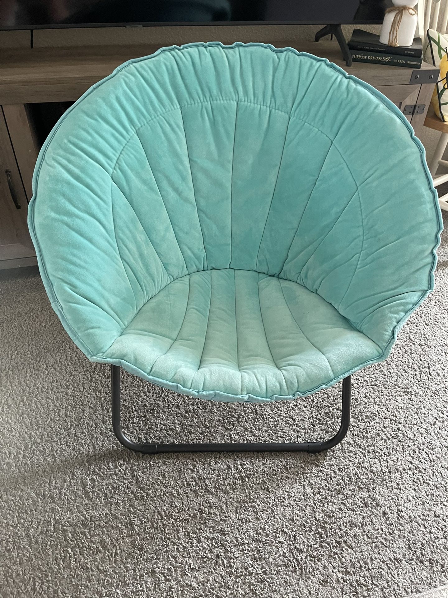 Turquoise Saucer Chair