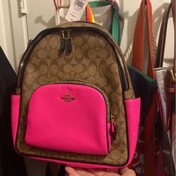 Coach Backpack Pink 