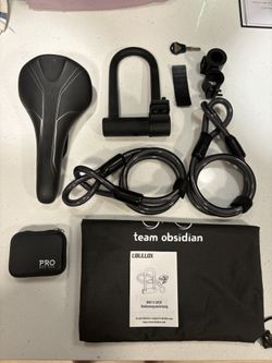 Bike Seat, Lock, Helmet