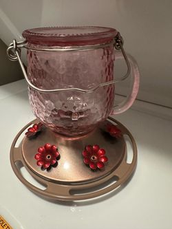 New Glass Hummingbird Feeder