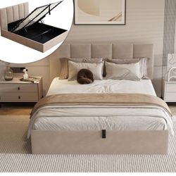 Queen Size Lift Up Bed with Hydraulic Mechanism - storage bed - bed