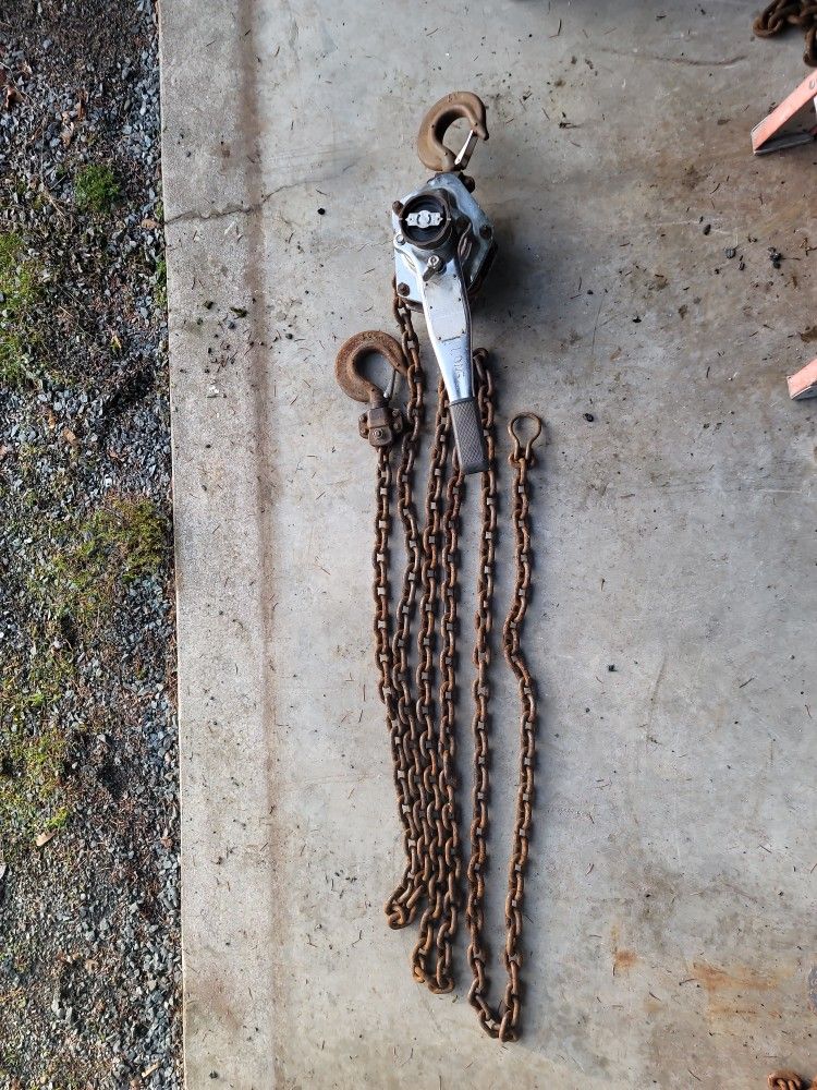 Ingersoll Rand, Magna & Coulmbus Mckinnon 3 Ton Lever Chain Hoists for